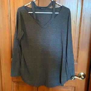 Grey long sleeve top
